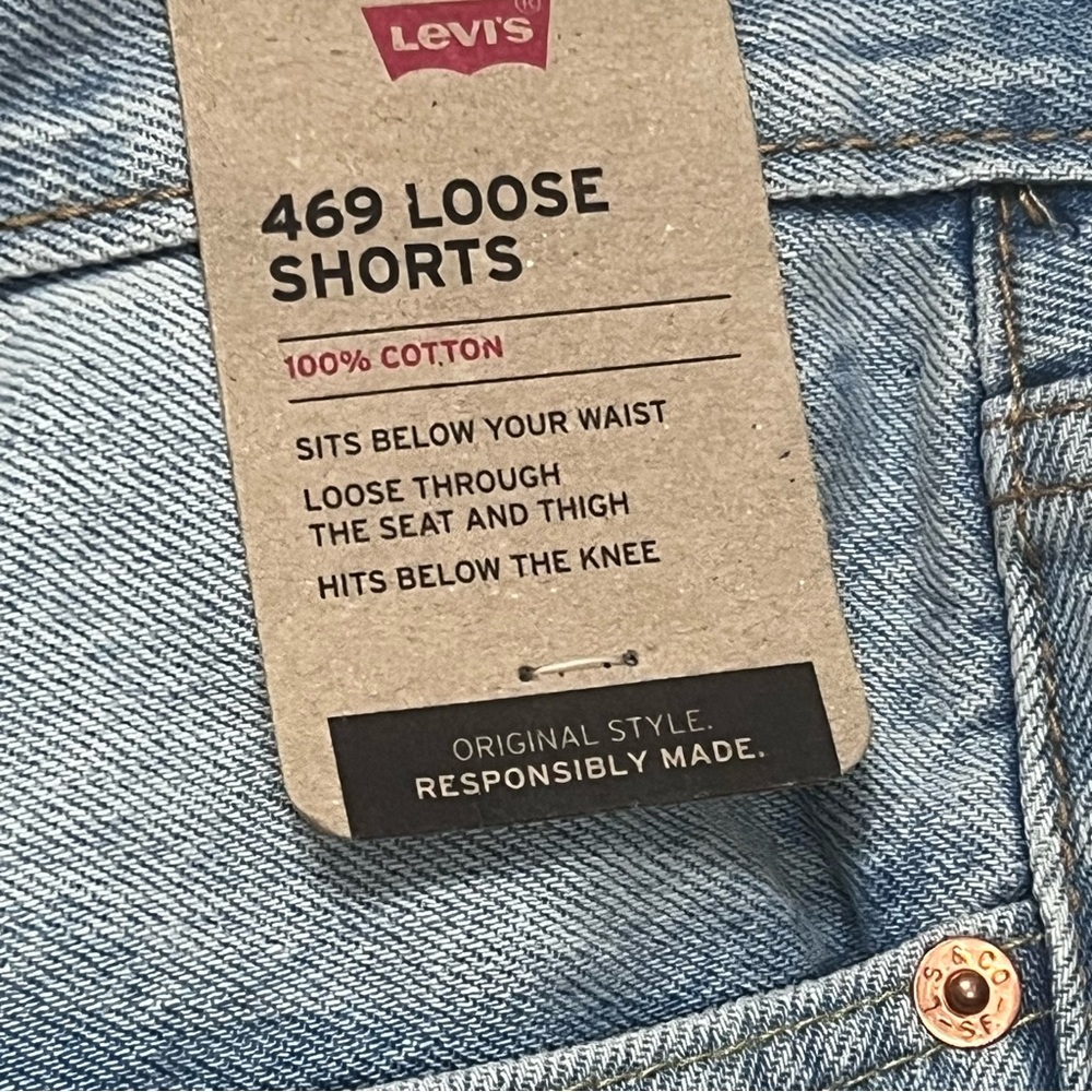 Levis‎ 469 Loose Stretch Denim Wash Shorts - Picture 2 of 9
